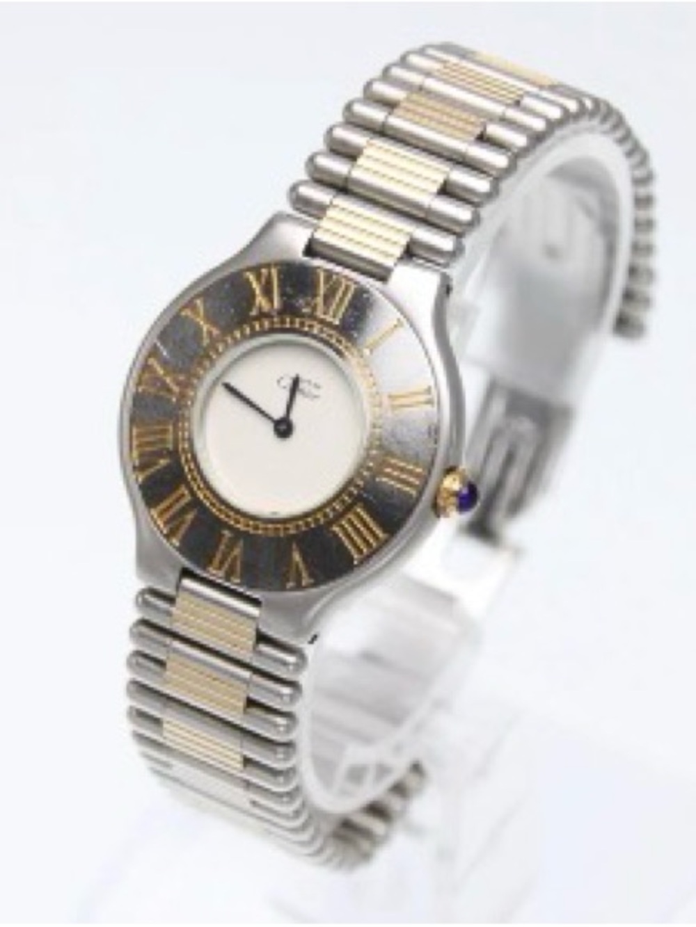 Elegant Two-Tone Women's Watch with Gold Roman Dial